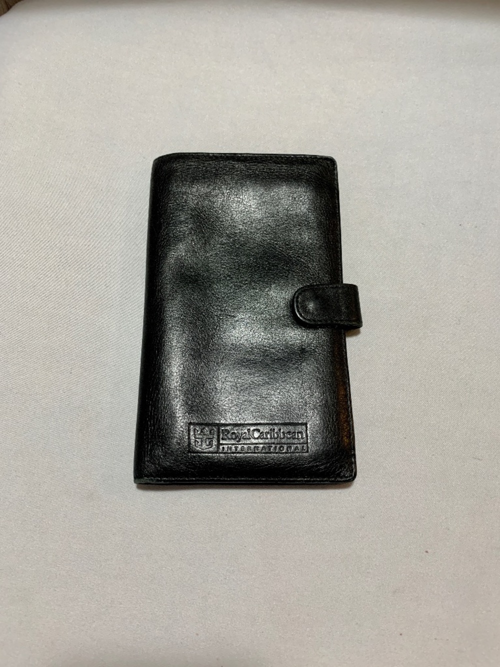 Royal Caribbean Black Genuine Leather Travel Passport Wallet 7.5” by 4.5” Unisex